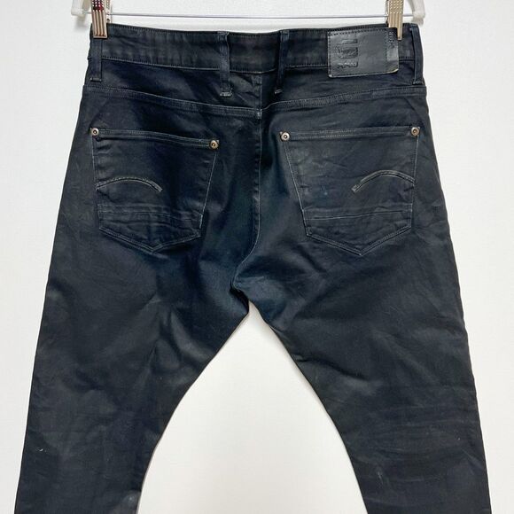 G-Star Revend Skinny Black Waxed Jeans Mens Sz 32/32 - Picture 9 of 10